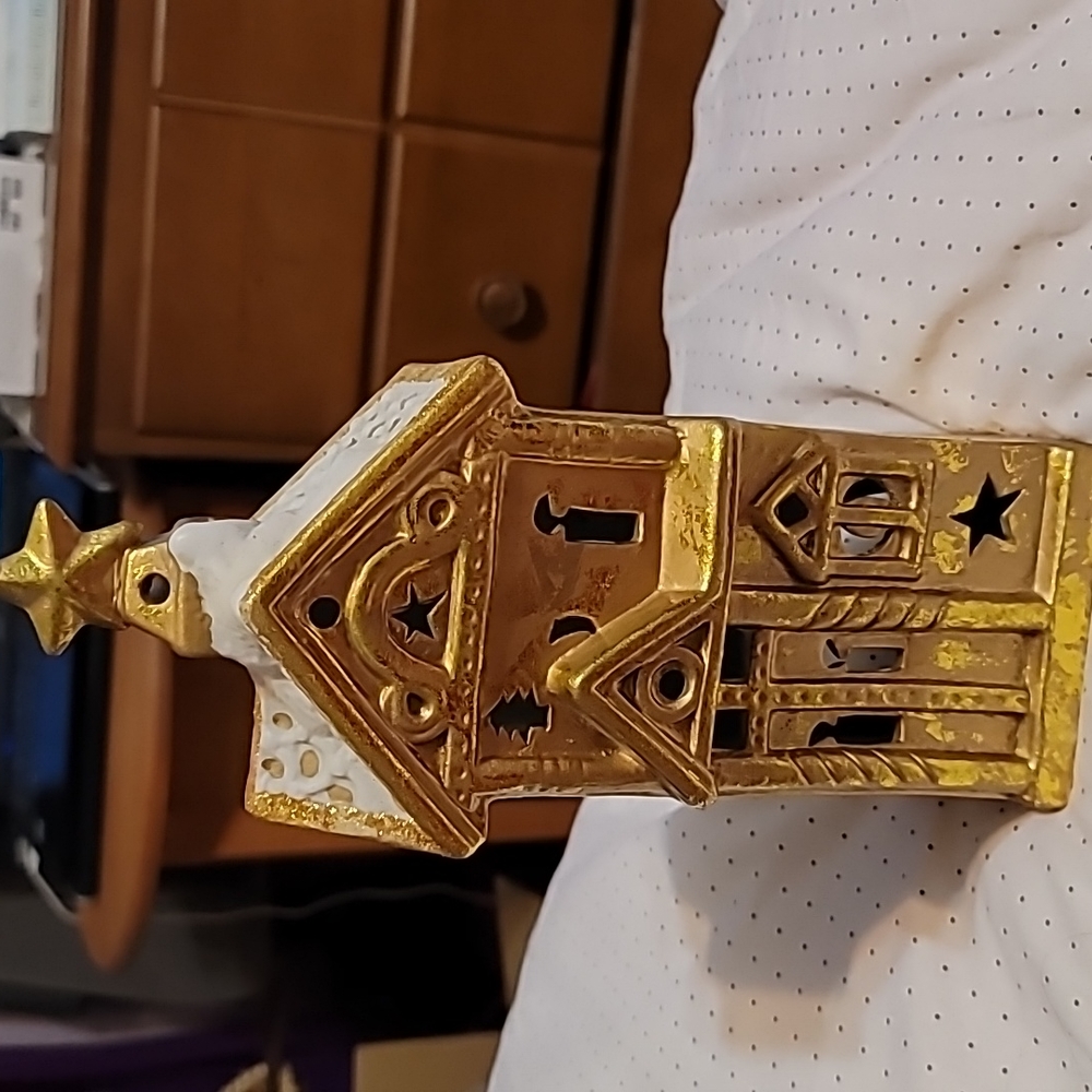 Golden Colour Tealight Mini House